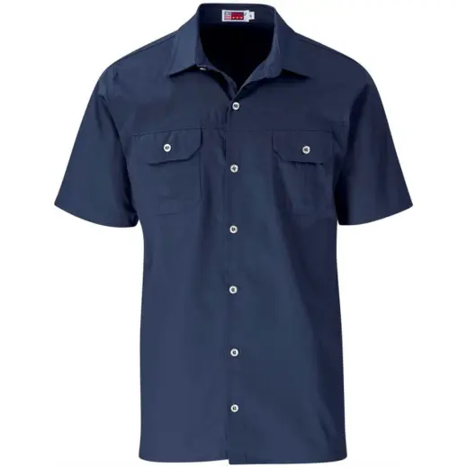 Mens Short Sleeve Wildstone Shirt Navy Front